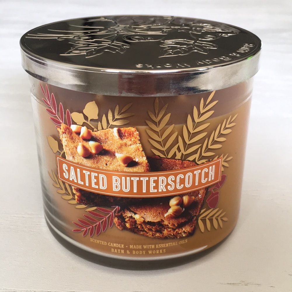 Bath & Body Works 3Wick Candle Salted Butterscotch